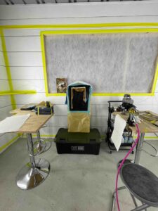 エアブラシ 革ジャンにオオカミを描いてみた Ridersroom